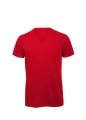 Heren T-Shirt B&C V hals Biologisch Inspire Red